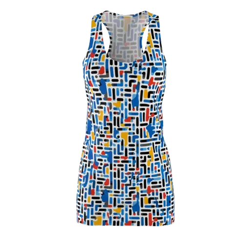 Cobalt Counterpoint on a Racerback Dress