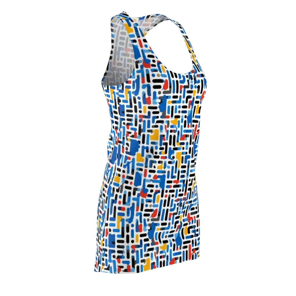 Cobalt Counterpoint on Racerback Dress — Front Side