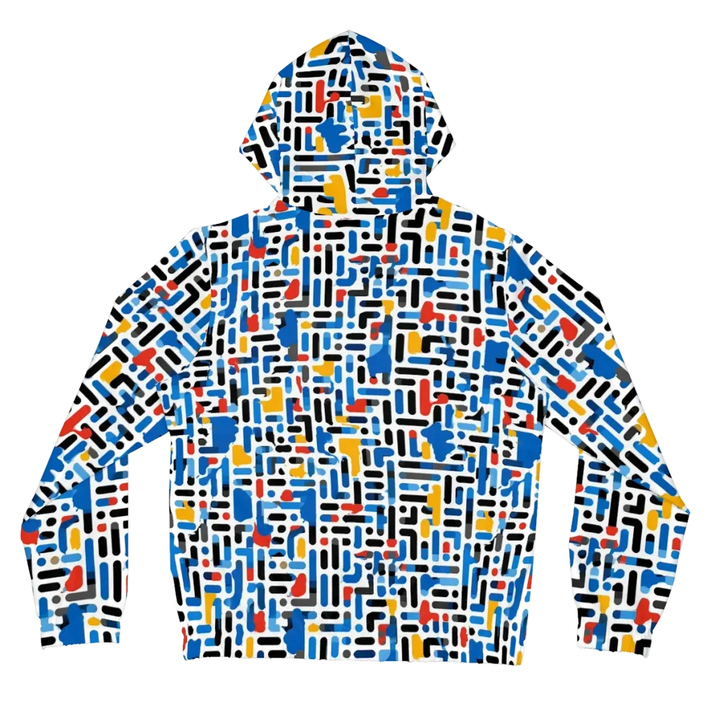 Cobalt Counterpoint on Women's Full-Zip Hoodie — Back