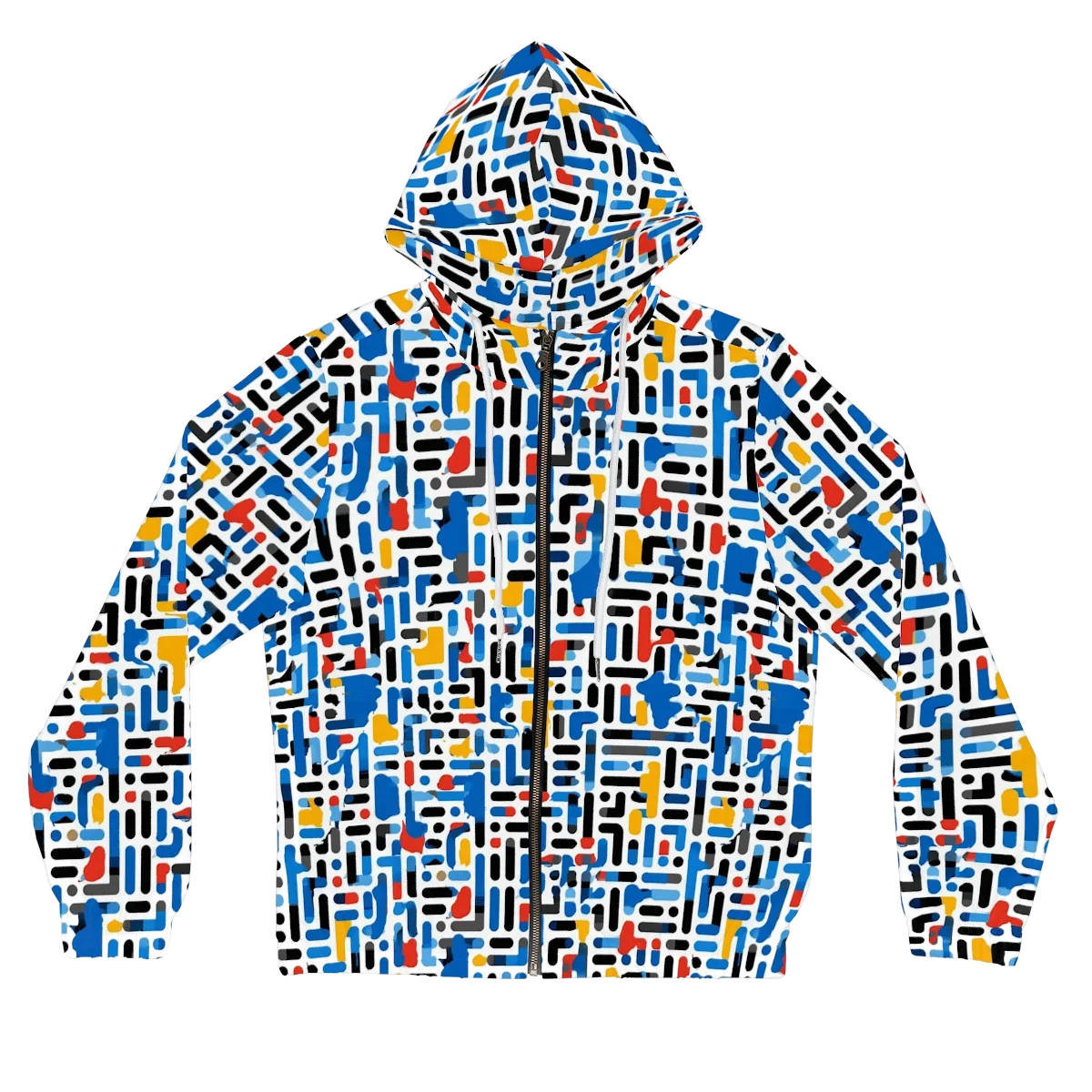 Cobalt Counterpoint on Women's Full-Zip Hoodie — Front