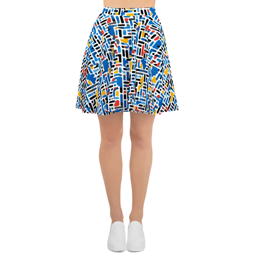 Cobalt Counterpoint on Skater Skirt — Front