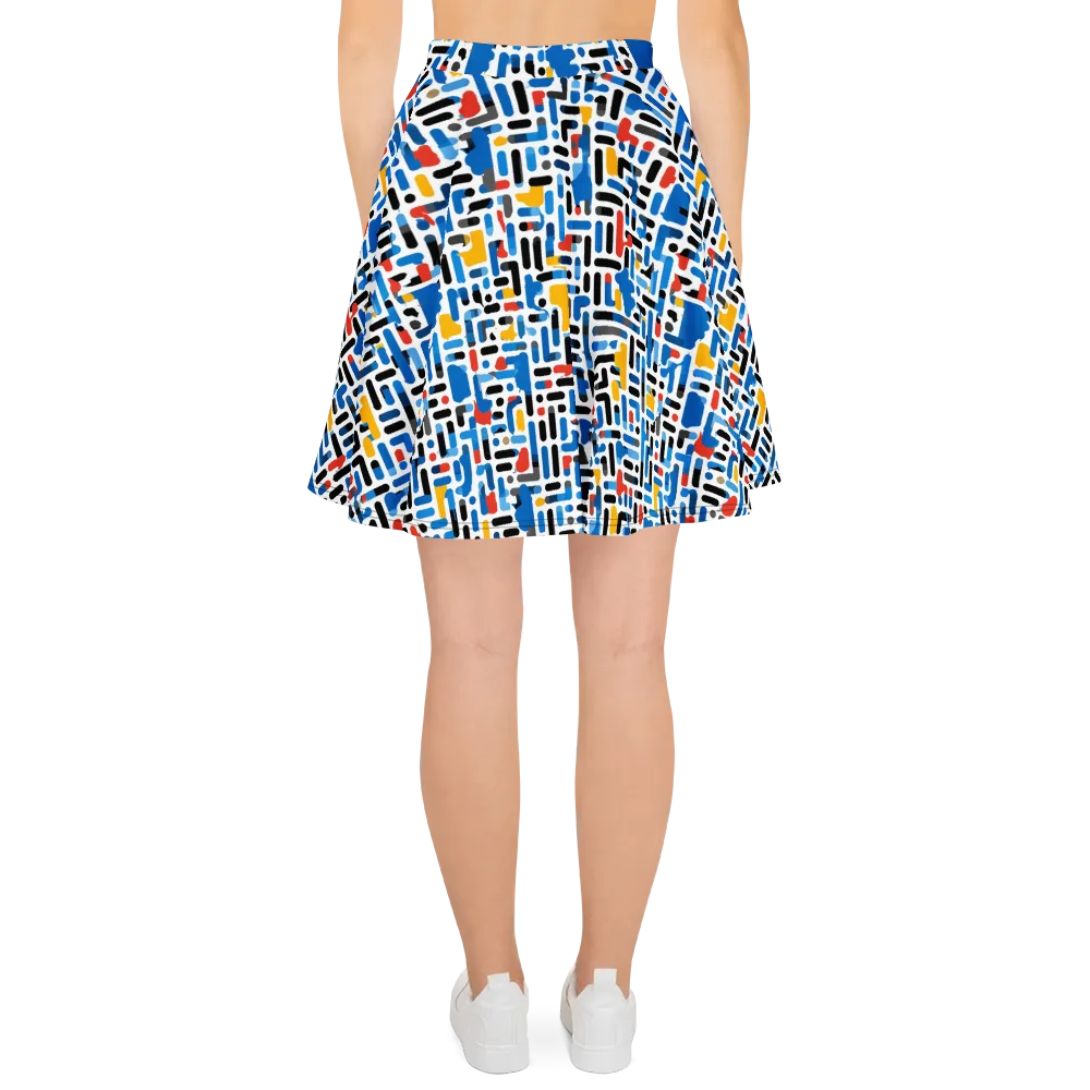 Cobalt Counterpoint on Skater Skirt — Back