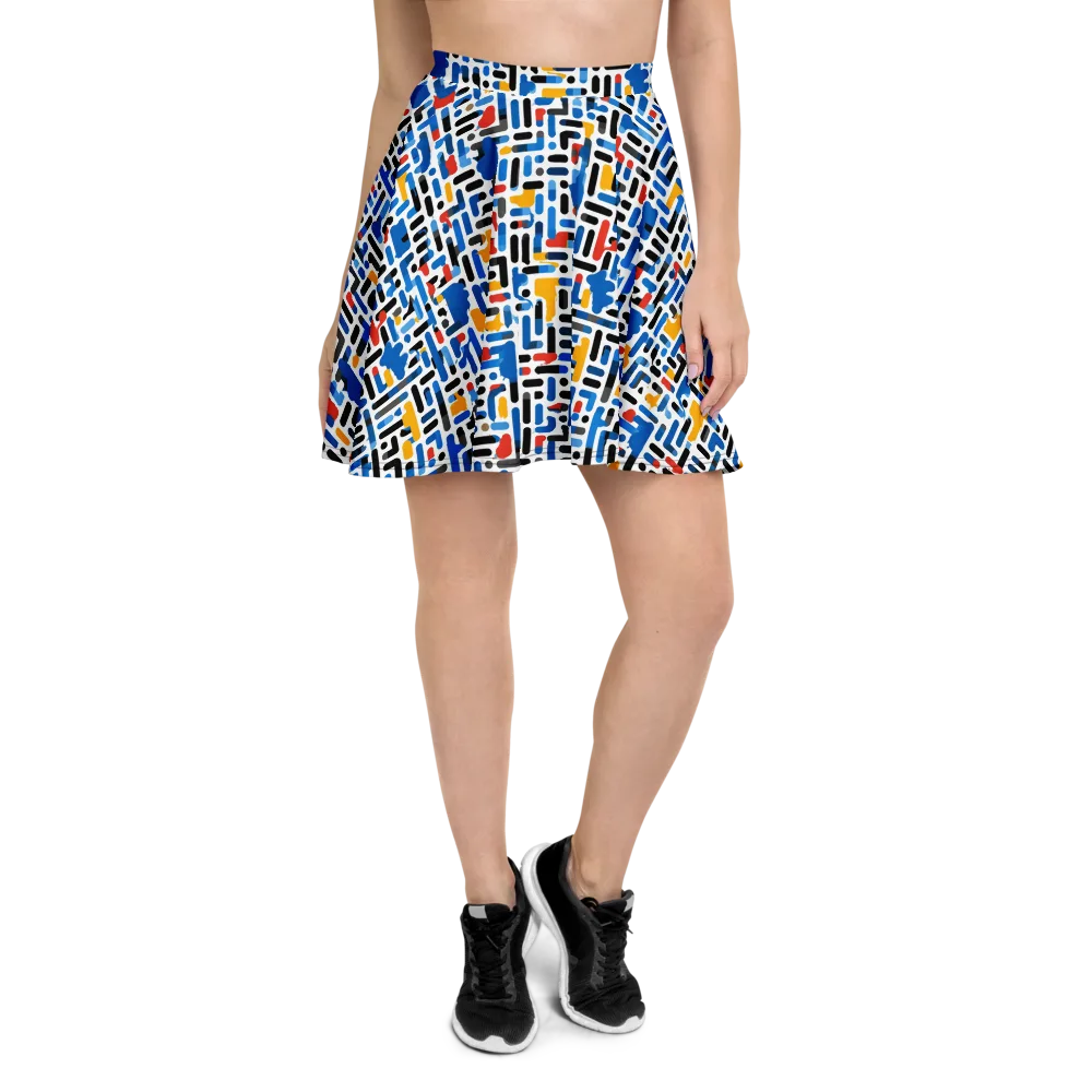 Cobalt Counterpoint on Skater Skirt — Front