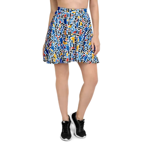Cobalt Counterpoint on a Skater Skirt