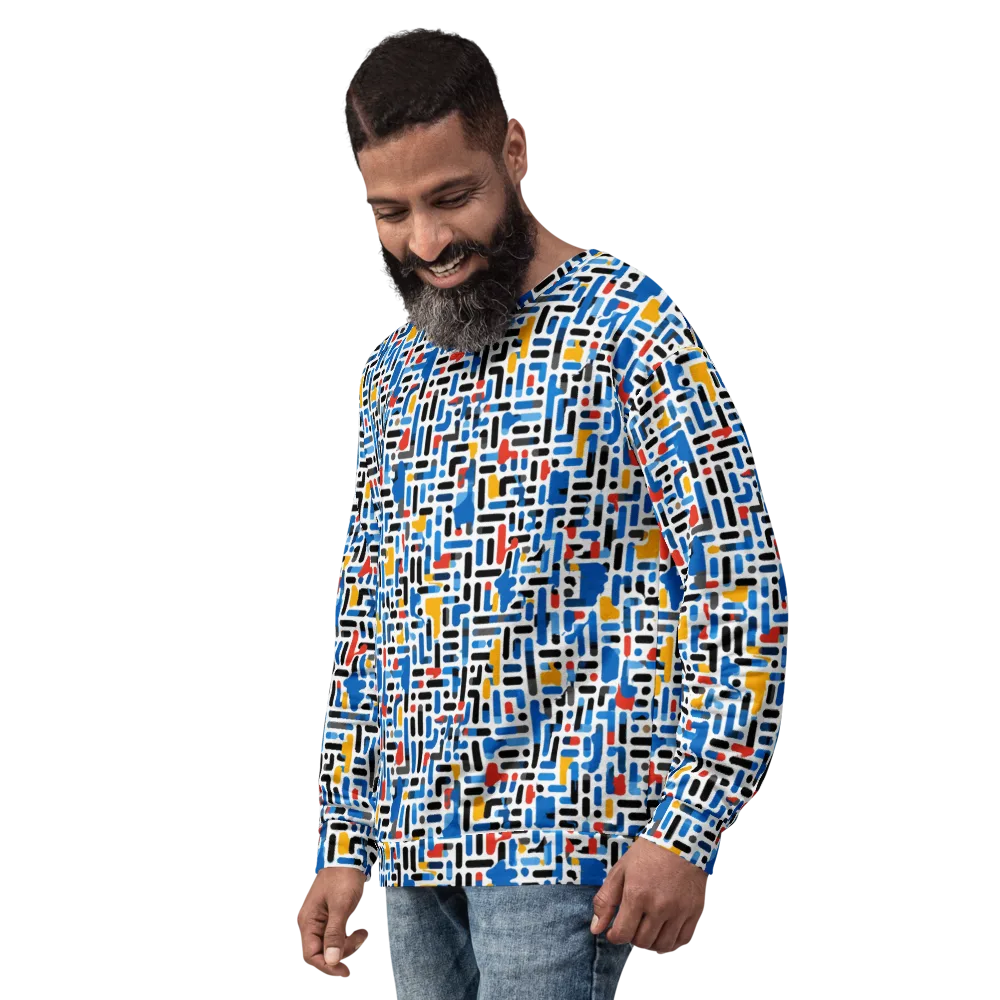 Cobalt Counterpoint on Sweatshirt — Left Front