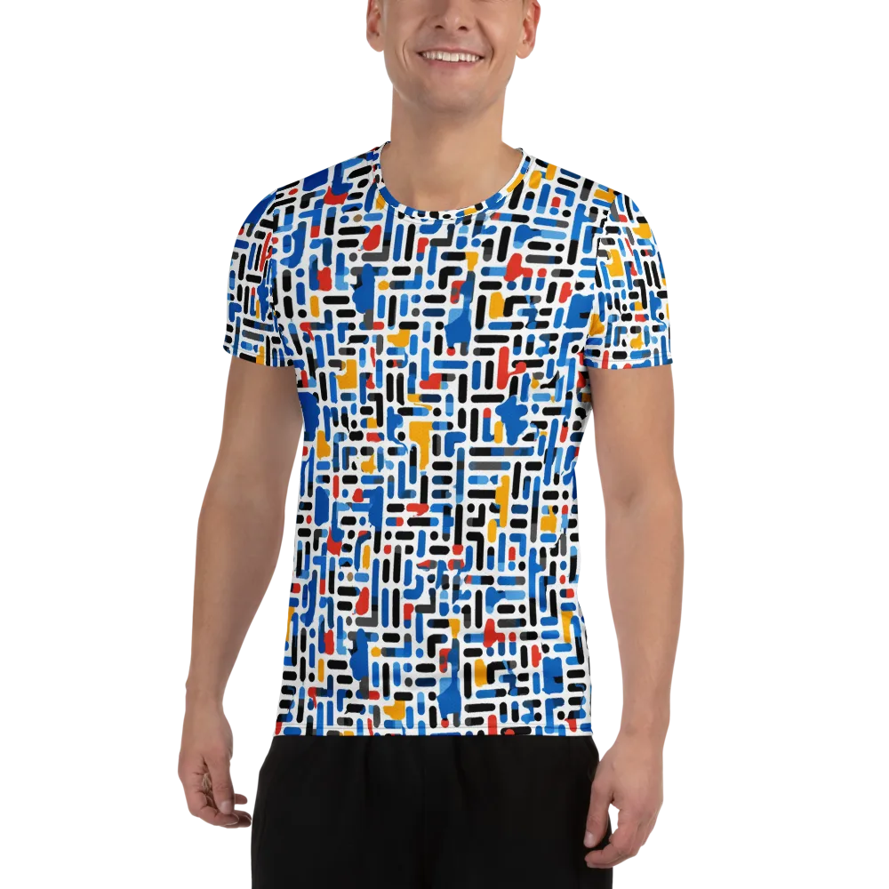 Cobalt Counterpoint on Men's Athletic T-Shirt — Front