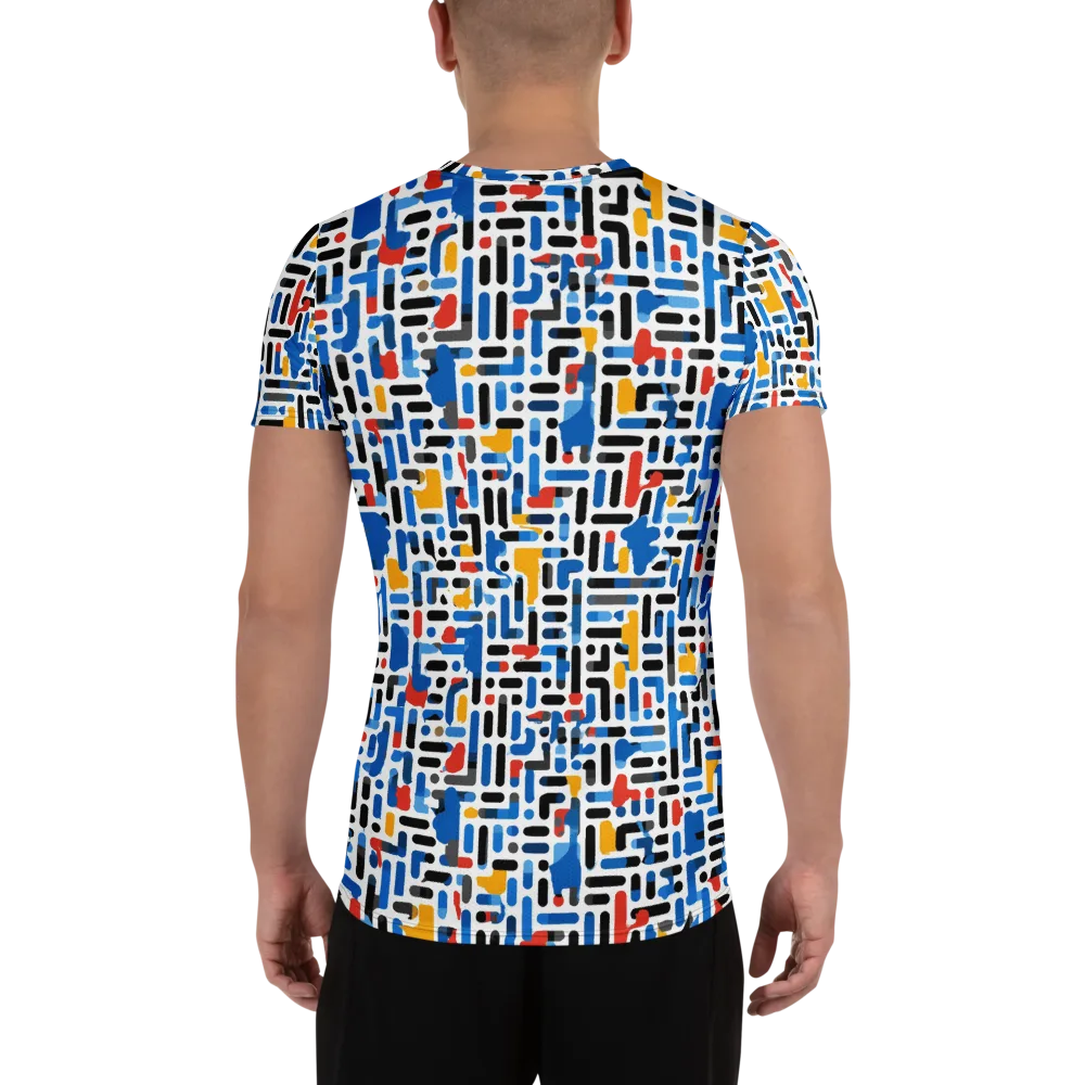 Cobalt Counterpoint on Men's Athletic T-Shirt — Back