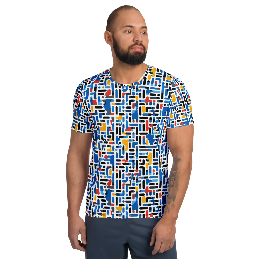 Cobalt Counterpoint on Men's Athletic T-Shirt — Front