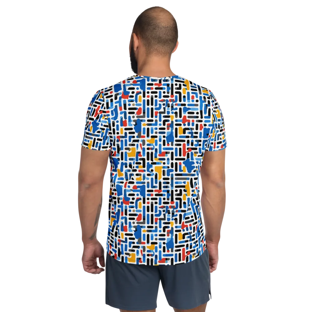 Cobalt Counterpoint on Men's Athletic T-Shirt — Back