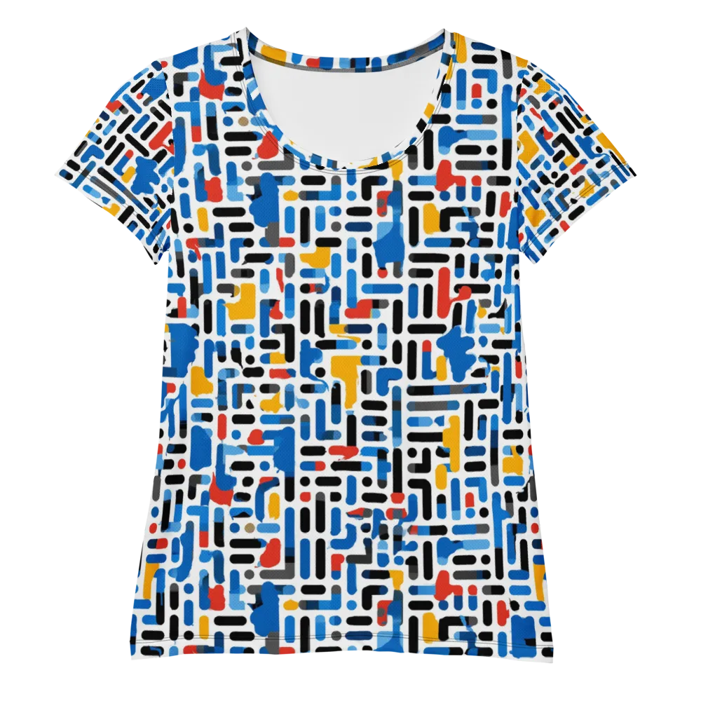 Cobalt Counterpoint on Women's Athletic T-Shirt — Front