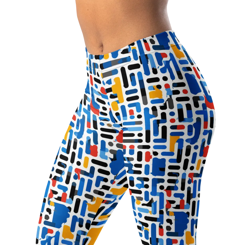 Cobalt Counterpoint on Leggings — Left Front
