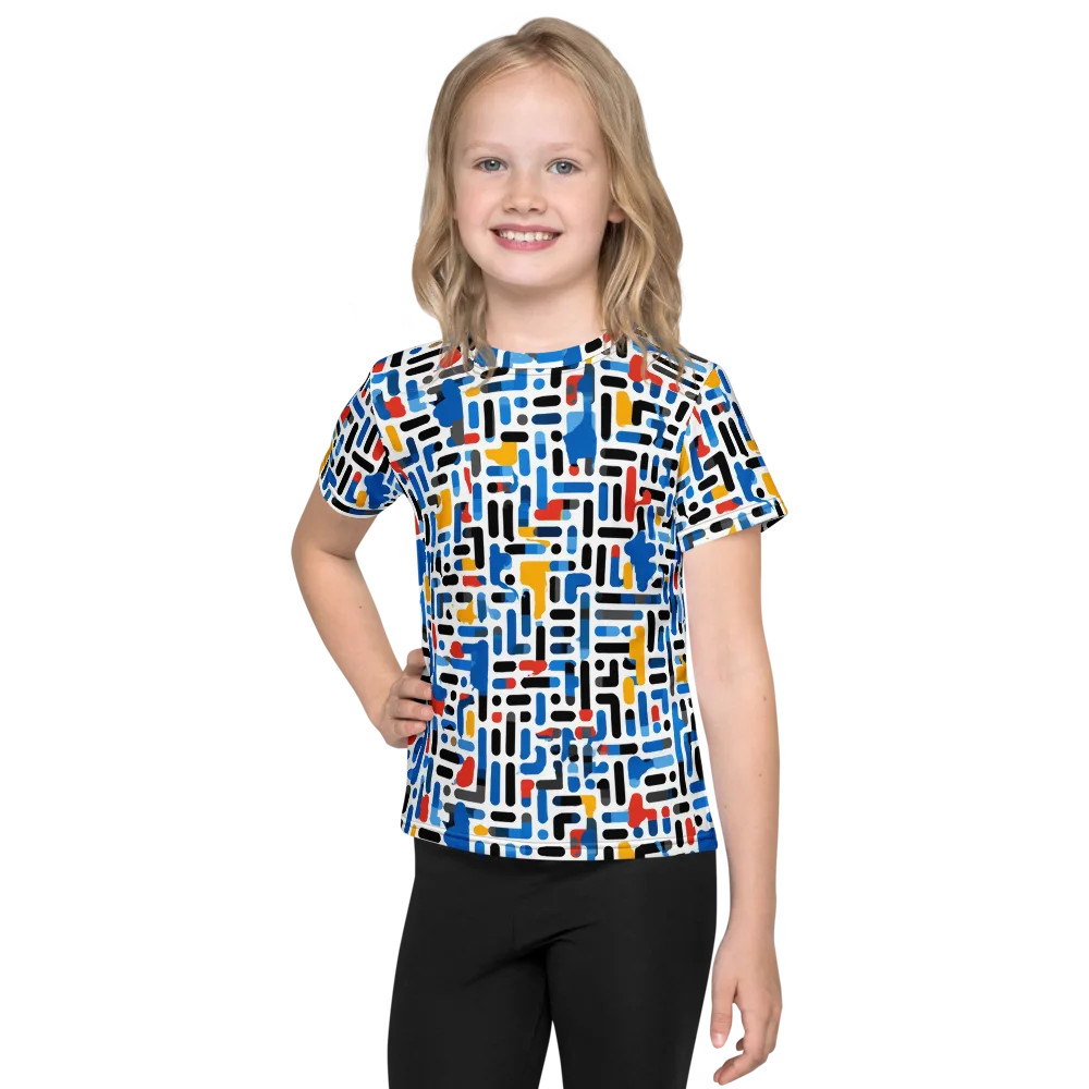Cobalt Counterpoint on Kids Crew Neck T-Shirt — Front