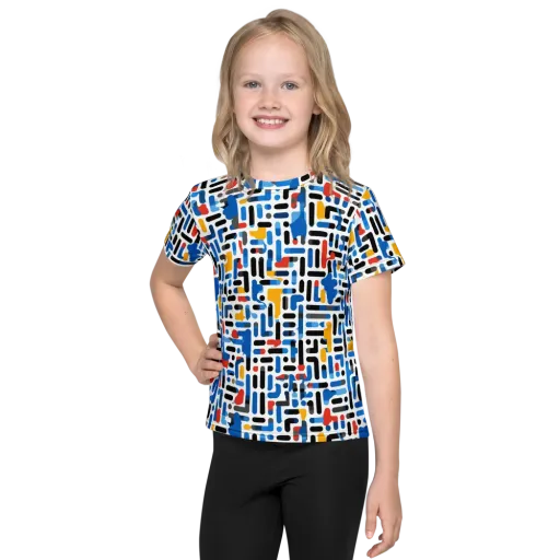 Cobalt Counterpoint on a Kids Crew Neck T-Shirt
