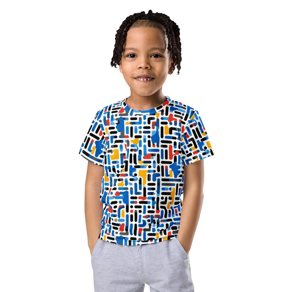 Cobalt Counterpoint on Kids Crew Neck T-Shirt — Front