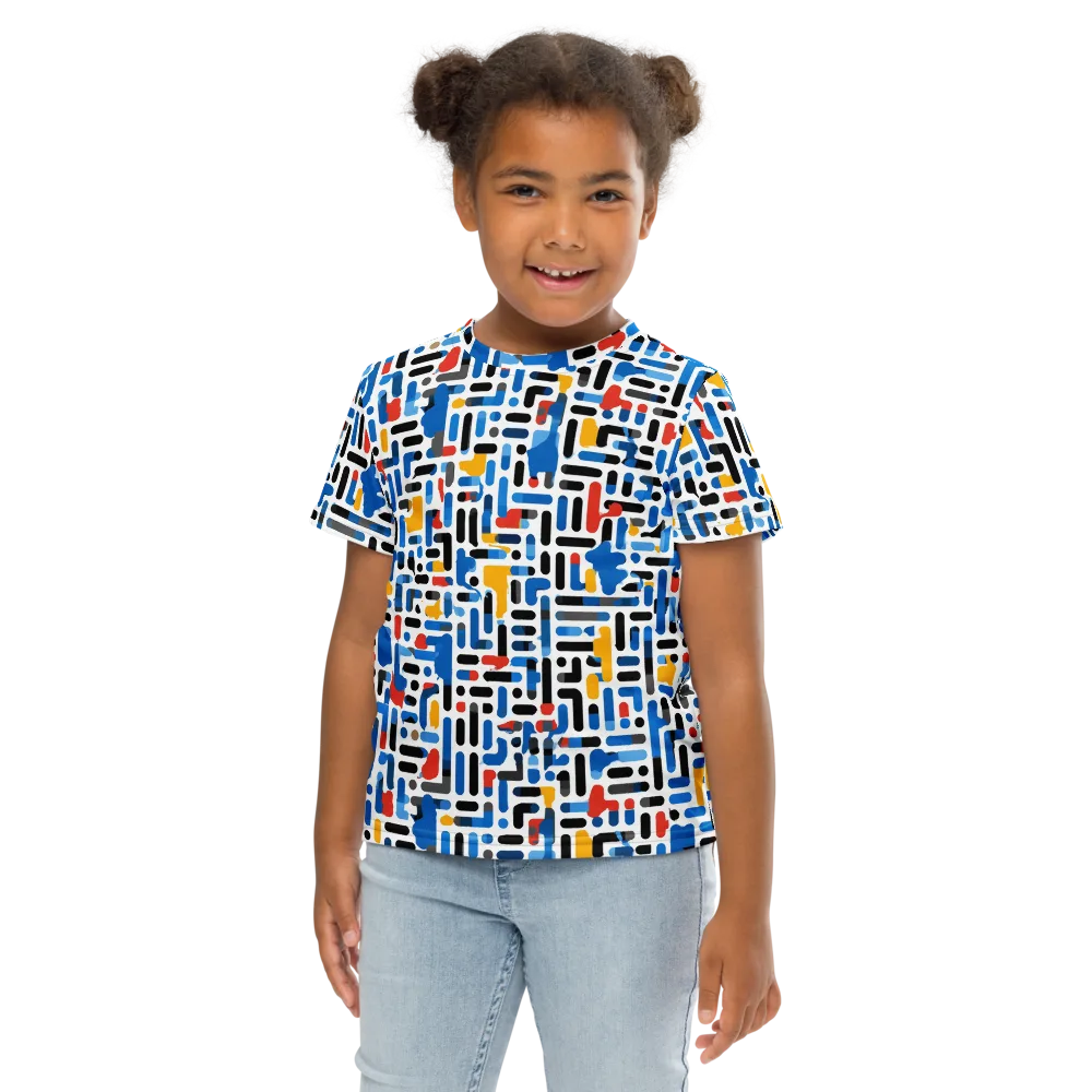 Cobalt Counterpoint on Kids Crew Neck T-Shirt — Front