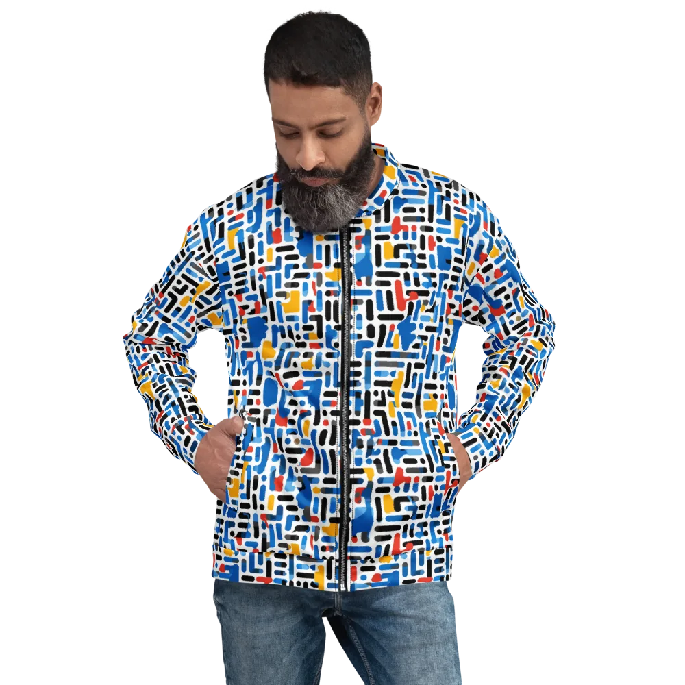 Cobalt Counterpoint on Bomber Jacket — Front