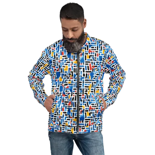 Cobalt Counterpoint on a Bomber Jacket