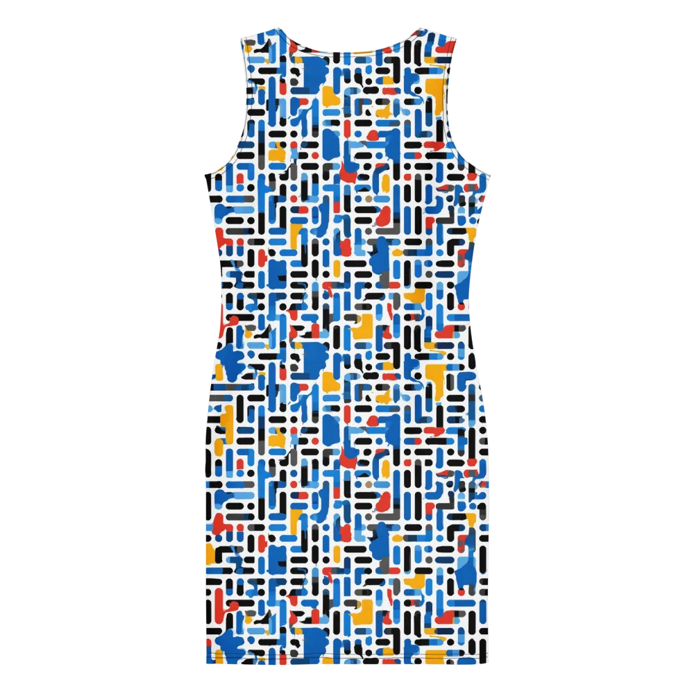 Cobalt Counterpoint on Bodycon Dress — Back