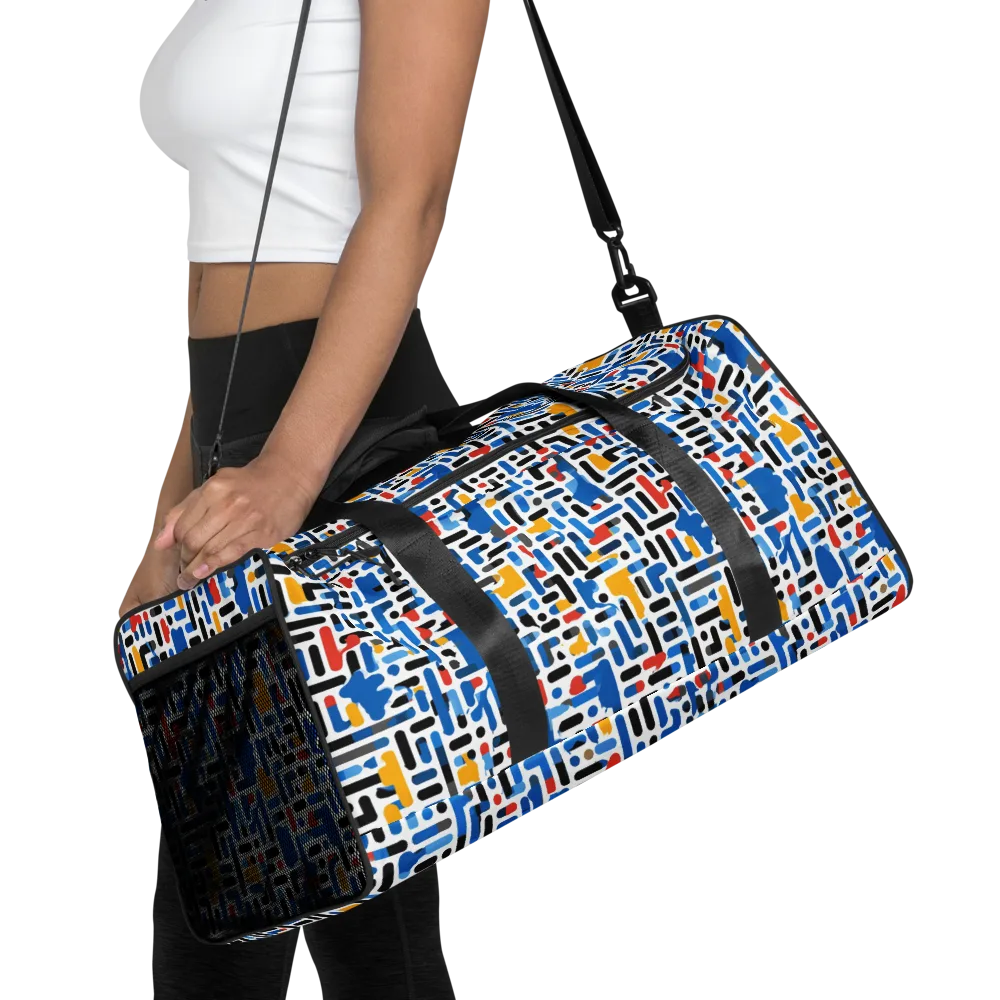 Cobalt Counterpoint on Duffle Bag — Front