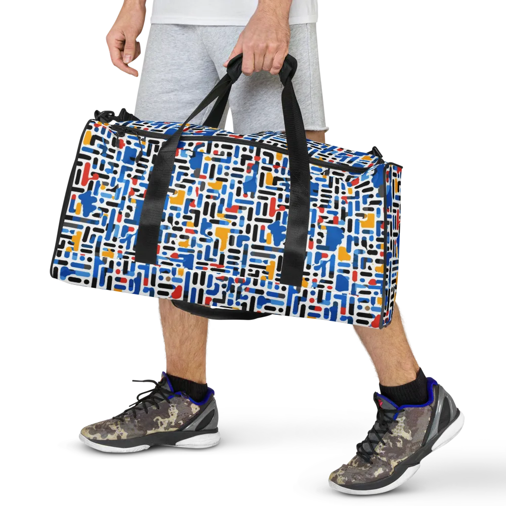 Cobalt Counterpoint on Duffle Bag — Front