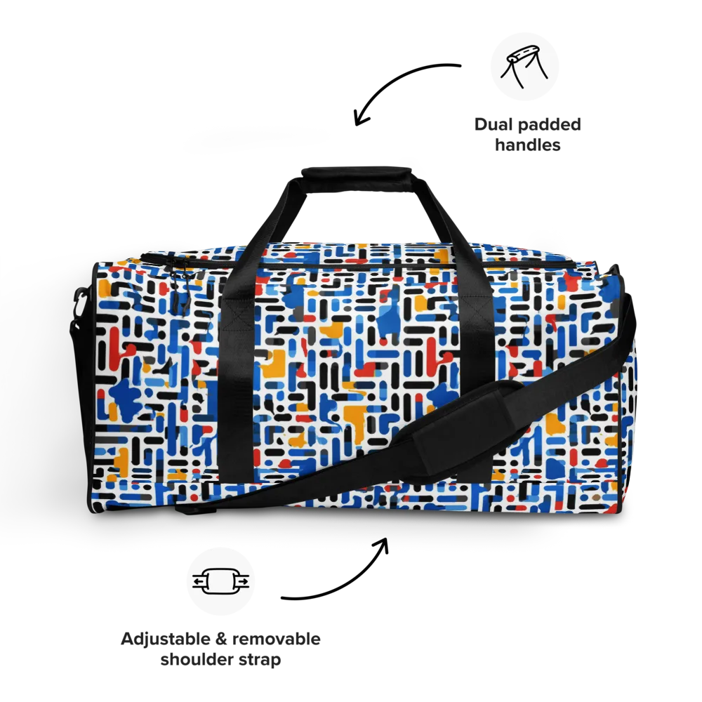 Cobalt Counterpoint on Duffle Bag — Front