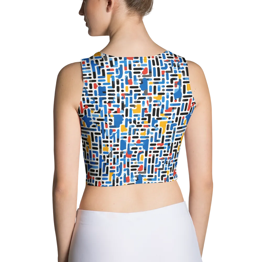 Cobalt Counterpoint on Crop Top — Back