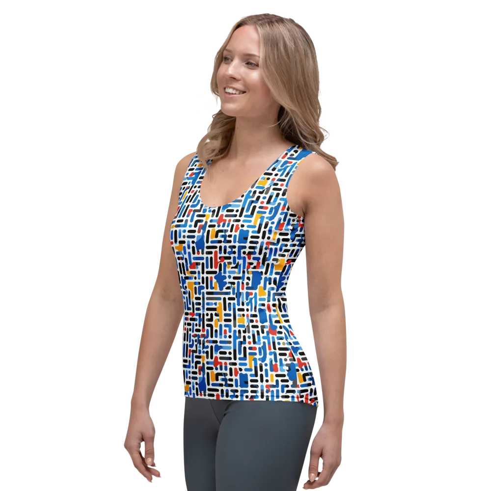 Cobalt Counterpoint on Women's Tank Top — Left Front