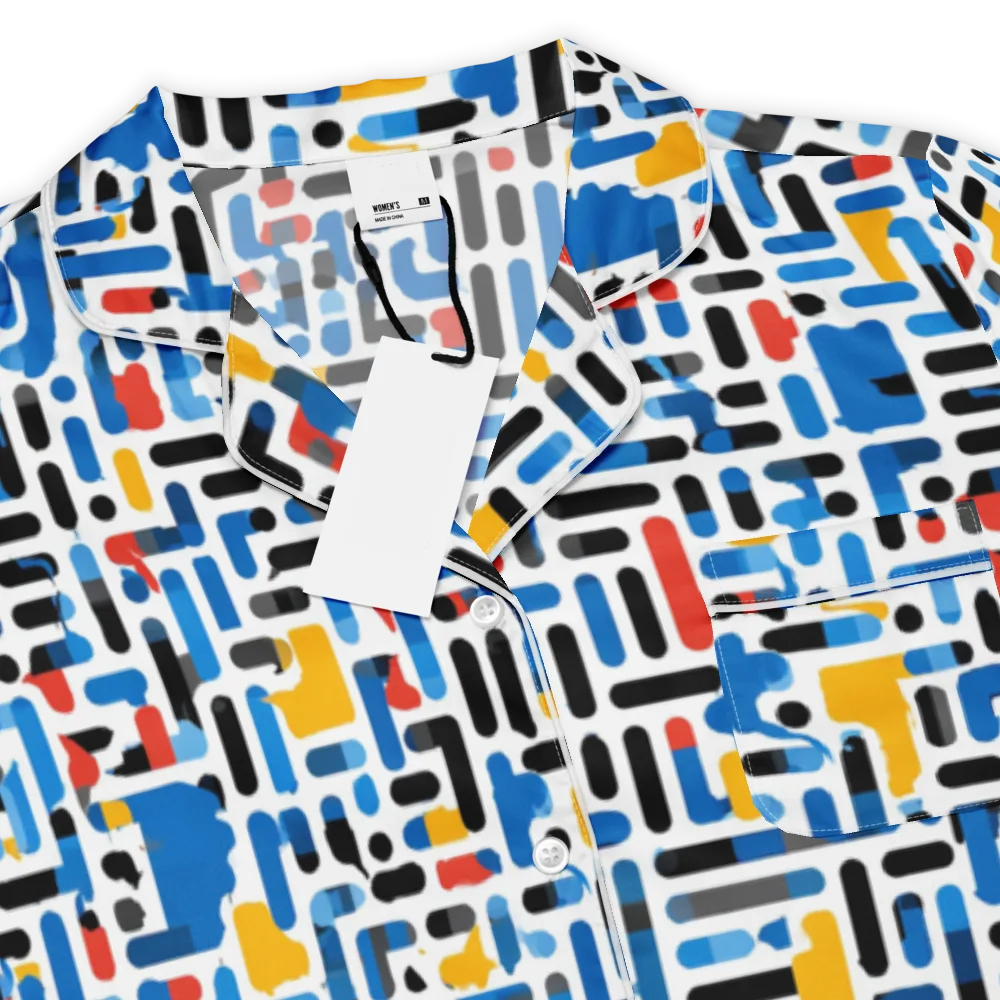 Cobalt Counterpoint on Women's Short Sleeve Pajama Top — Product details