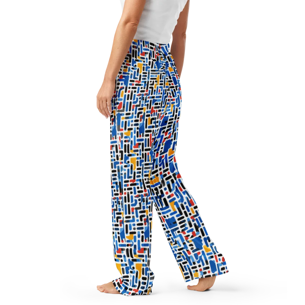 Cobalt Counterpoint on Women's Pajama Pants — Left