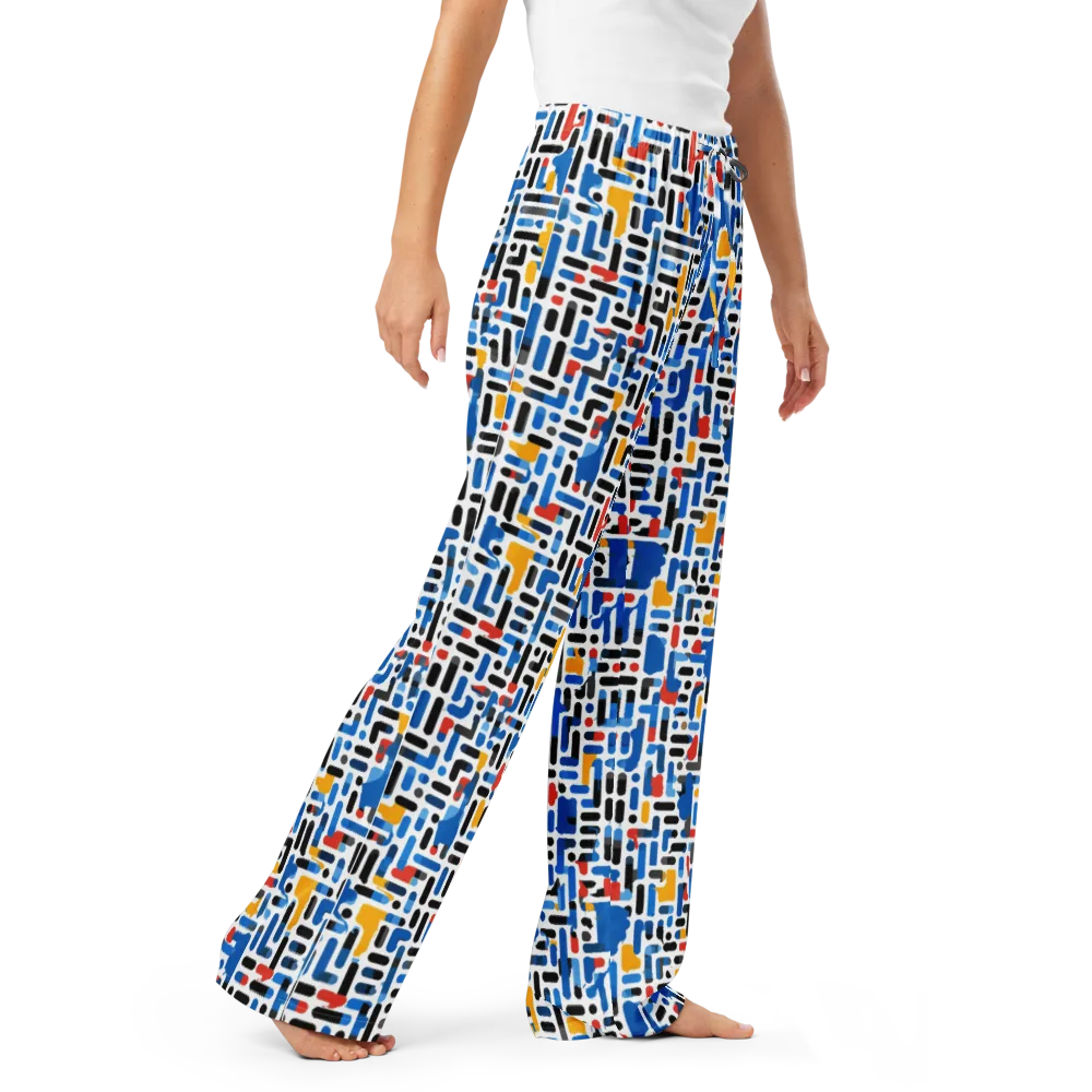 Cobalt Counterpoint on Women's Pajama Pants — Right Front