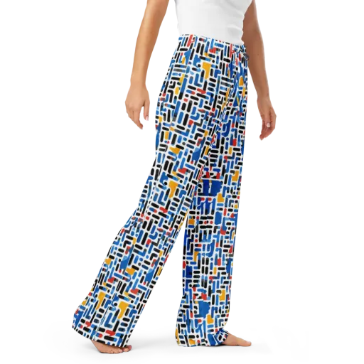 Cobalt Counterpoint on a Women's Pajama Pants
