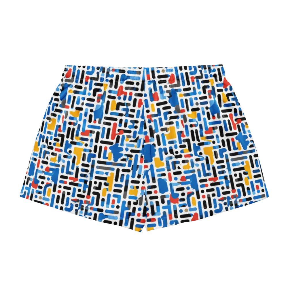 Cobalt Counterpoint on Women's Pajama Shorts — Back