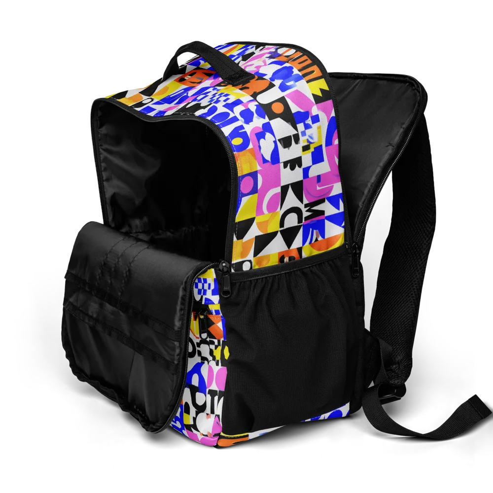 Chromatic Glyph Grid on Utility Backpack — Product details 2