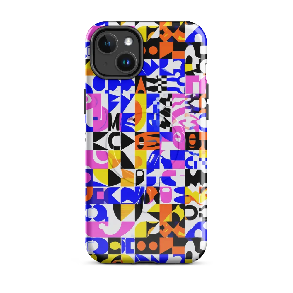 Chromatic Glyph Grid on MagSafe Tough Case for iPhone® — Front