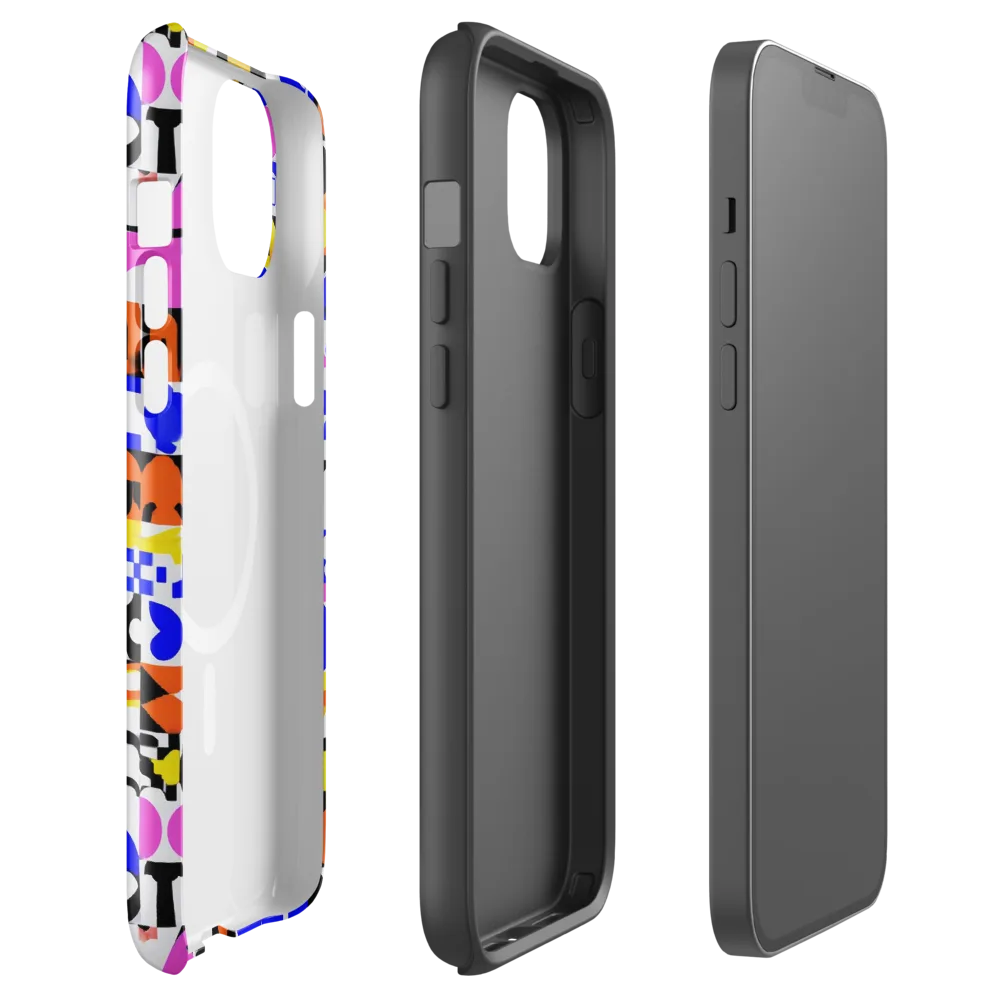 Chromatic Glyph Grid on MagSafe Tough Case for iPhone® — Front