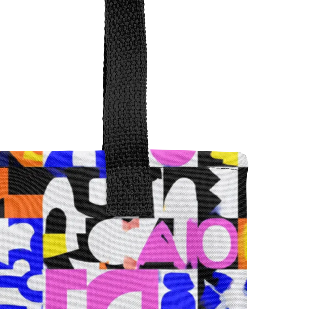 Chromatic Glyph Grid on Tote Bag — Product details