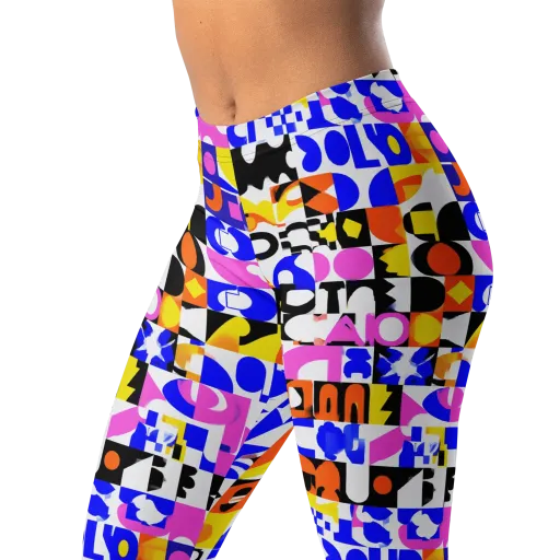 Chromatic Glyph Grid on a Leggings