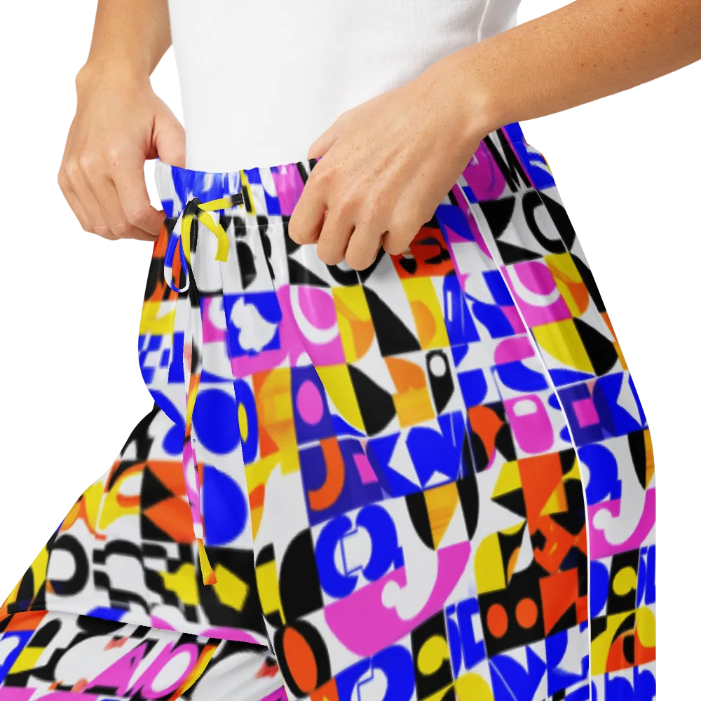 Chromatic Glyph Grid on Women's Pajama Pants — Product details
