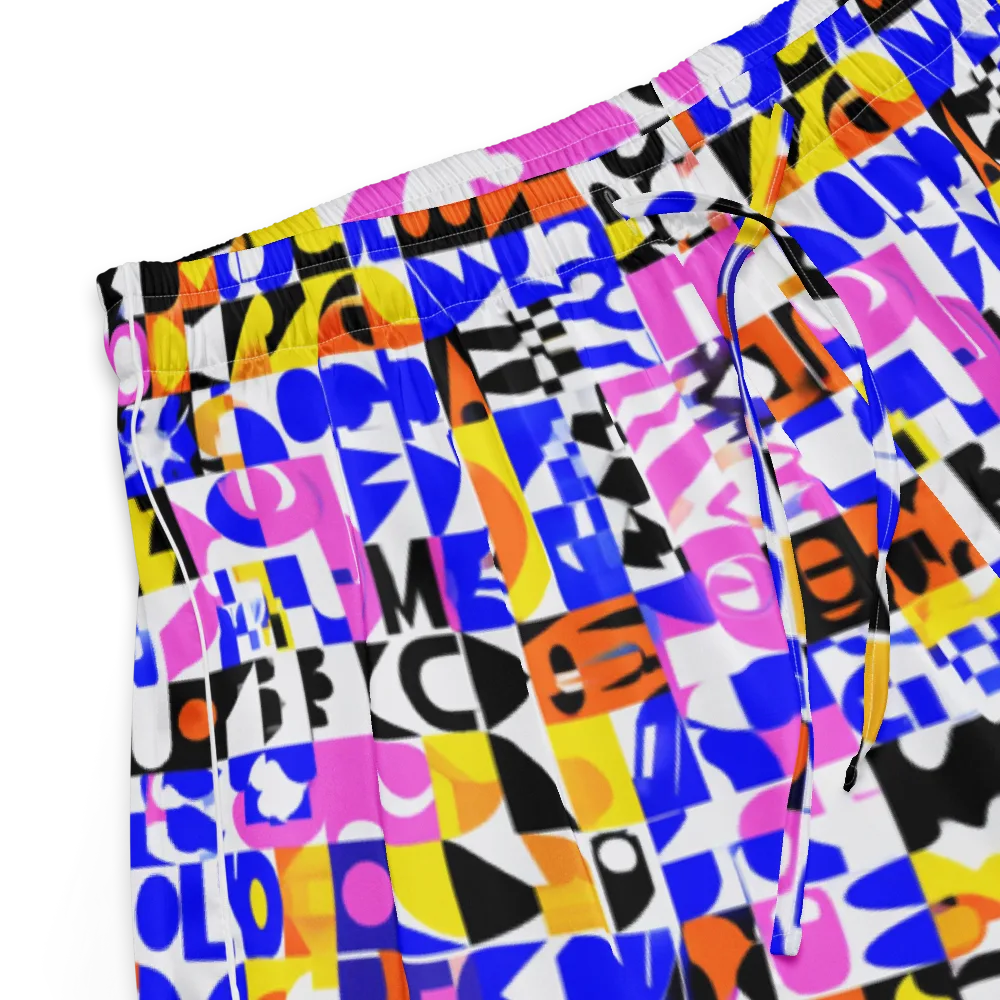 Chromatic Glyph Grid on Women's Pajama Shorts — Product details