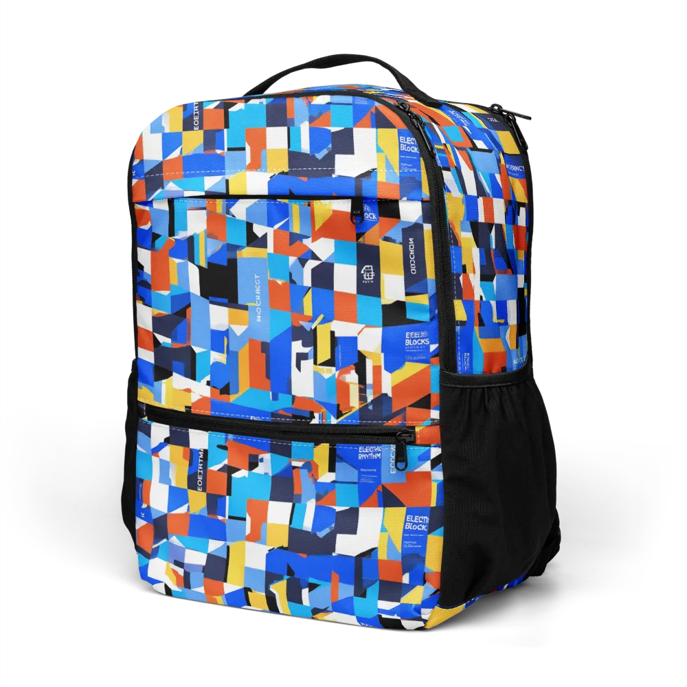 Electric Block Party on Utility Backpack — Left Front
