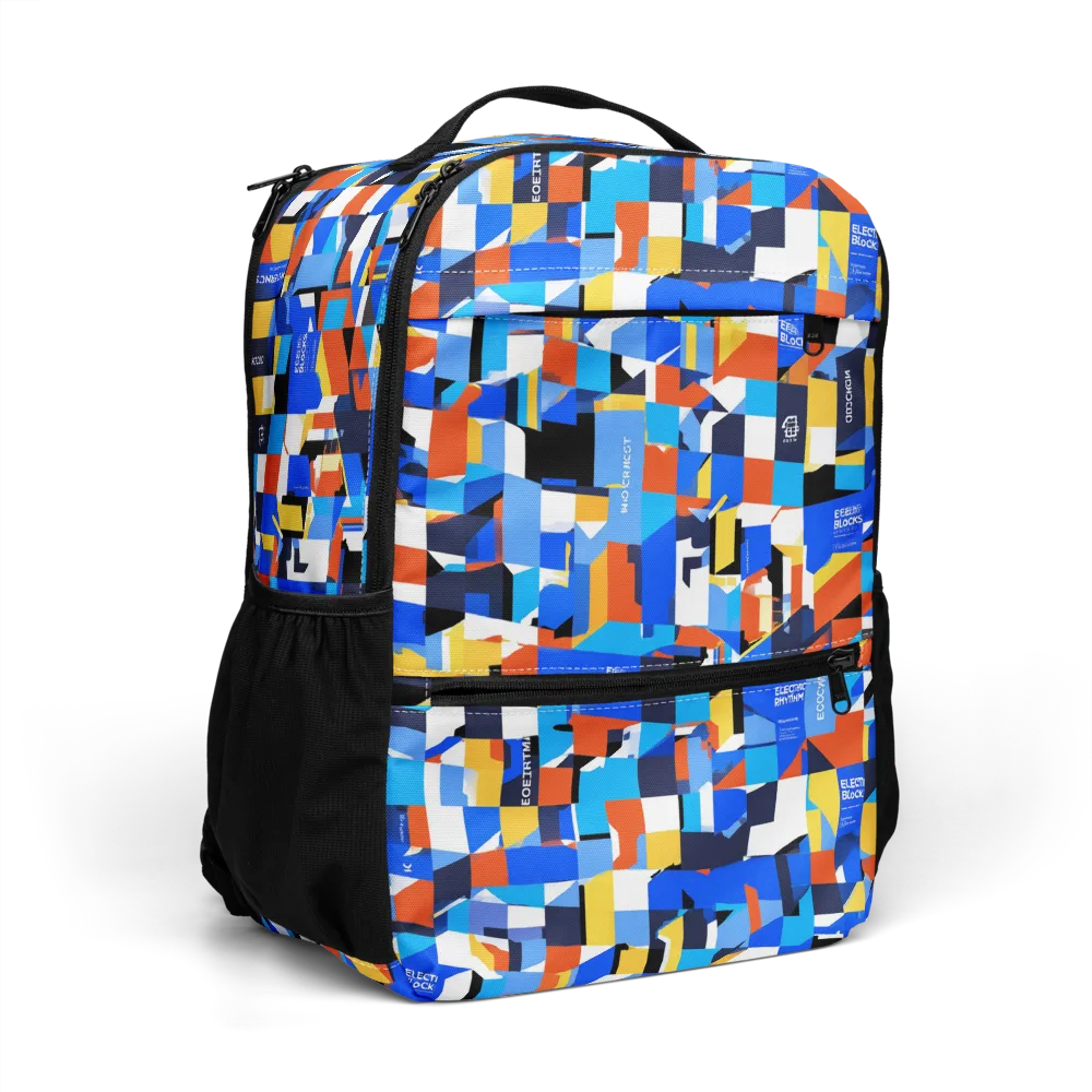 Electric Block Party on Utility Backpack — Right Front