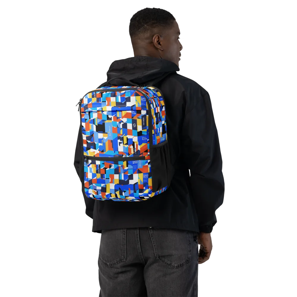 Electric Block Party on Utility Backpack — Back
