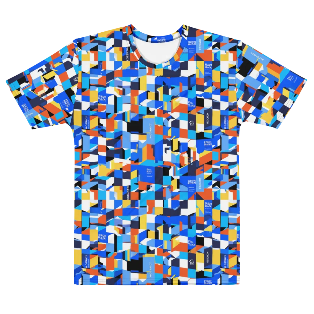 Electric Block Party on Men's Cotton Crew Neck T-Shirt — Front