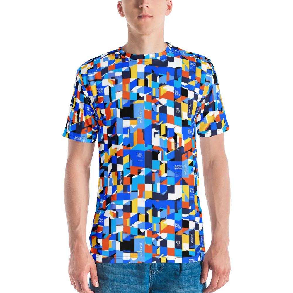 Electric Block Party on Men's Crew Neck T-Shirt — Front