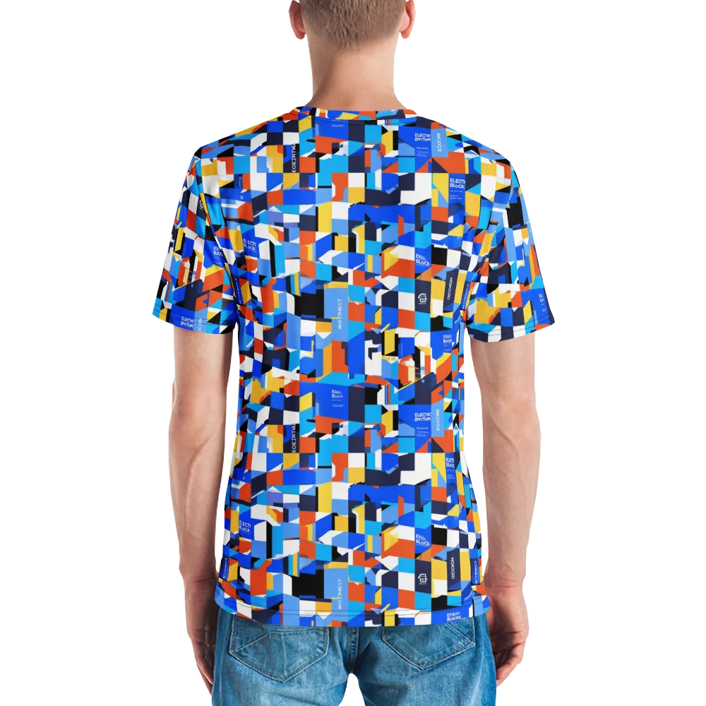 Electric Block Party on Men's Crew Neck T-Shirt — Back