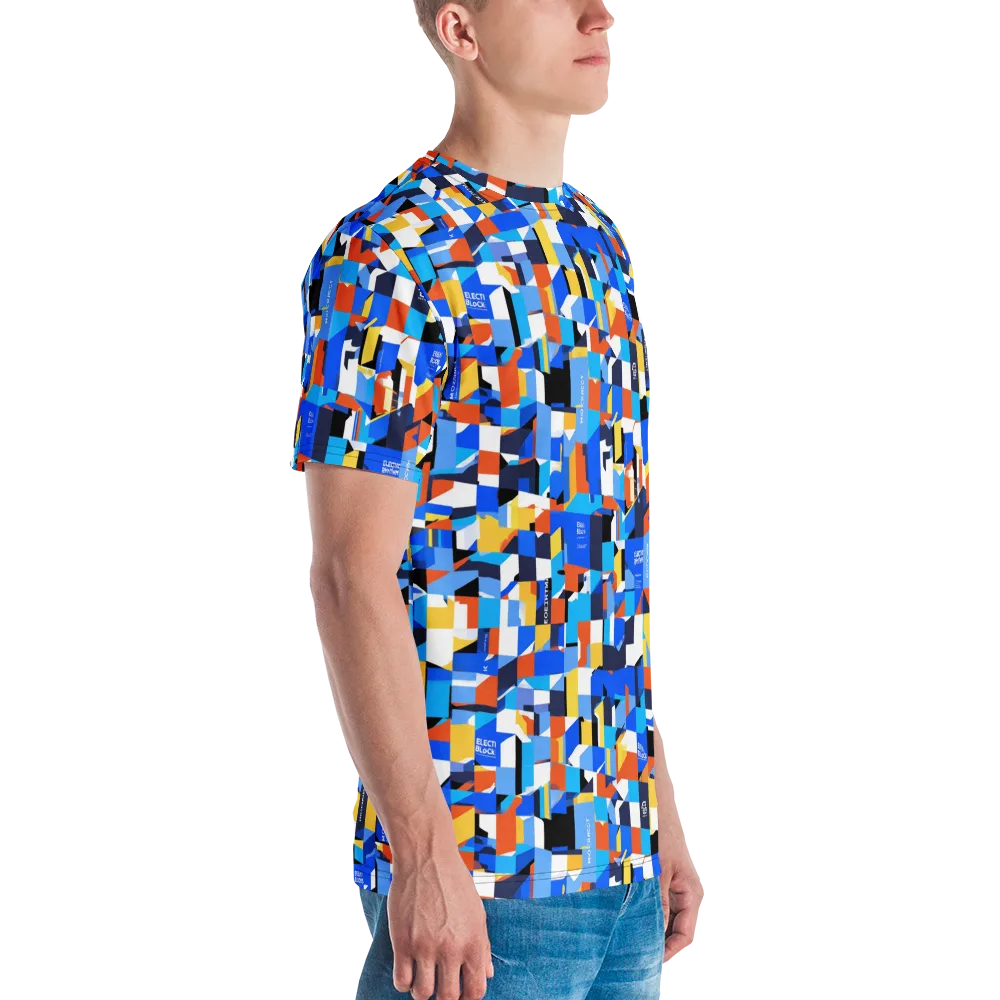 Electric Block Party on Men's Crew Neck T-Shirt — Right