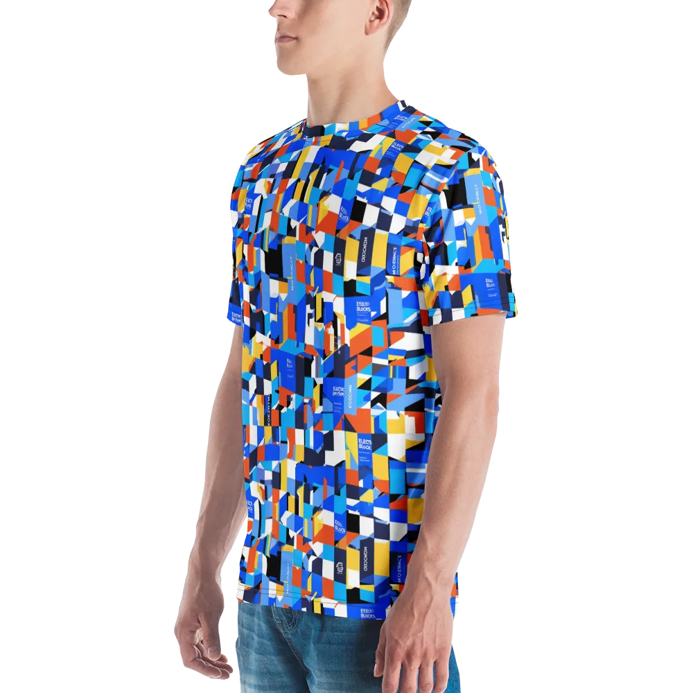 Electric Block Party on Men's Crew Neck T-Shirt — Left
