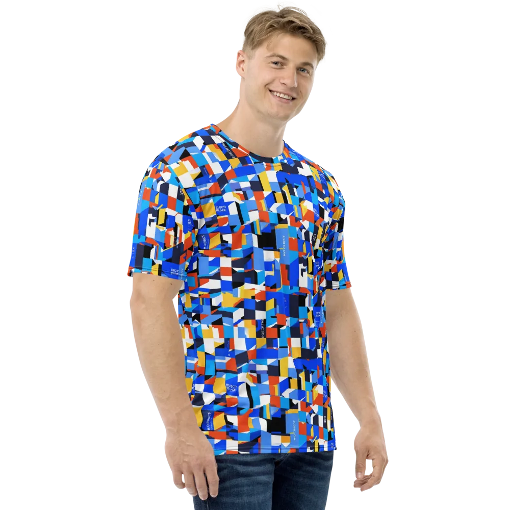Electric Block Party on Men's Crew Neck T-Shirt — Right