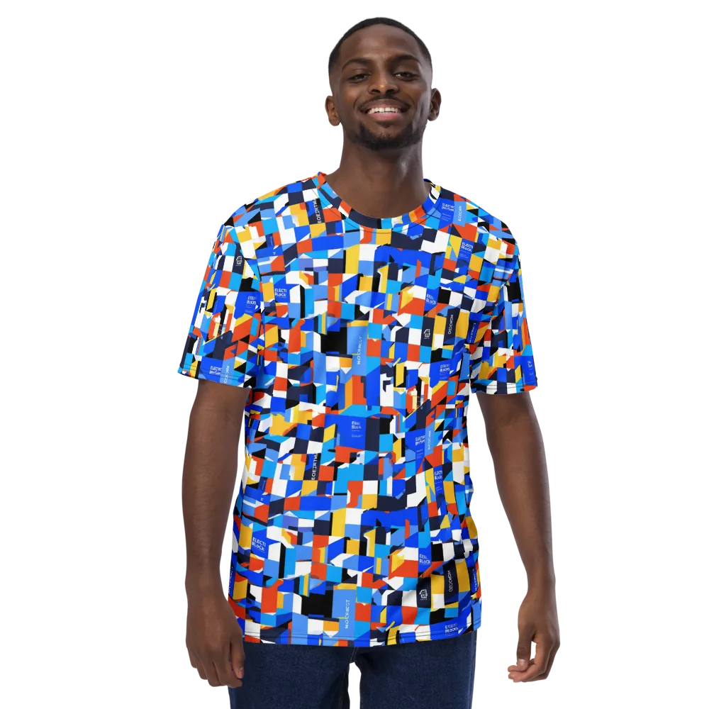 Electric Block Party on Men's Crew Neck T-Shirt — Front