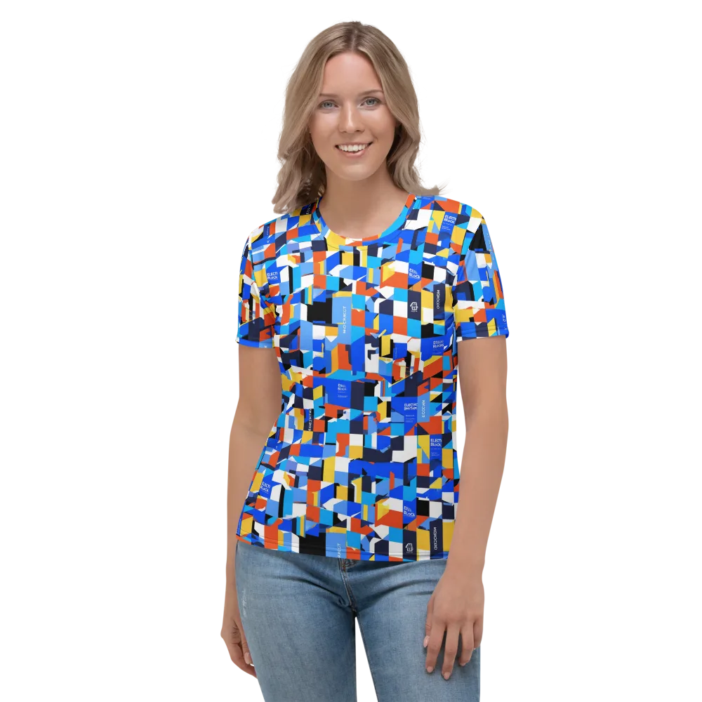 Electric Block Party on Women's Crew Neck T-Shirt — Front